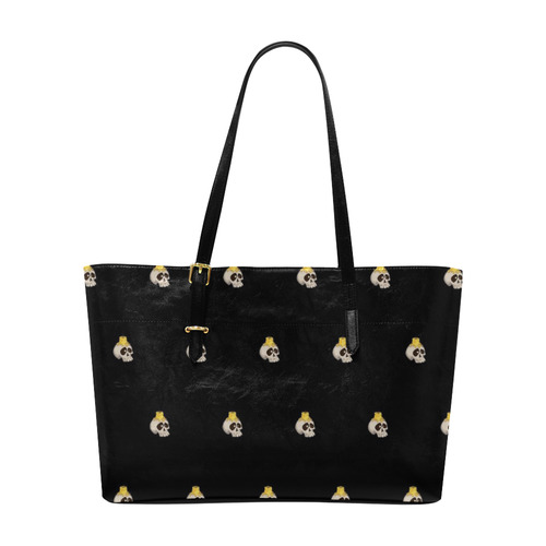 halloween - skull with candle pattern Euramerican Tote Bag/Large (Model 1656)