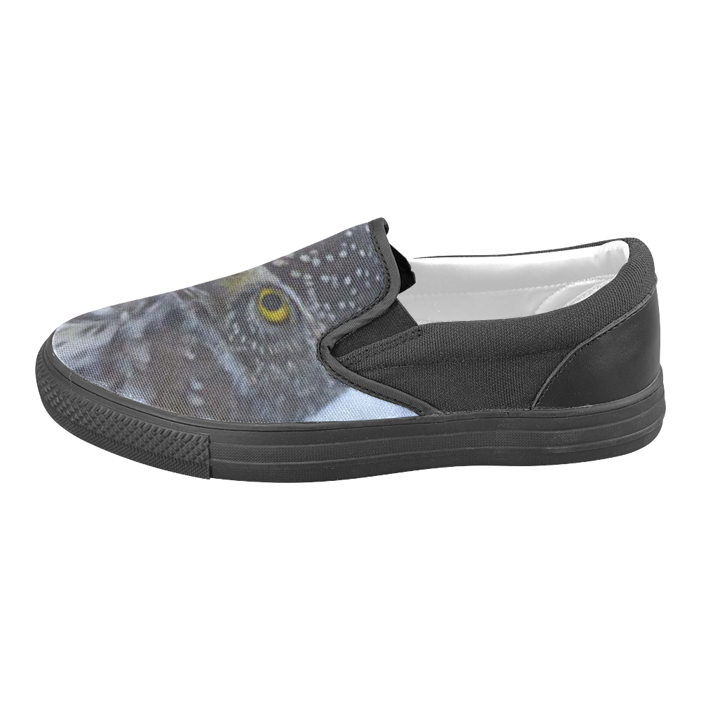 amazing owl by JamColors Slip-on Canvas Shoes for Men/Large Size (Model 019)