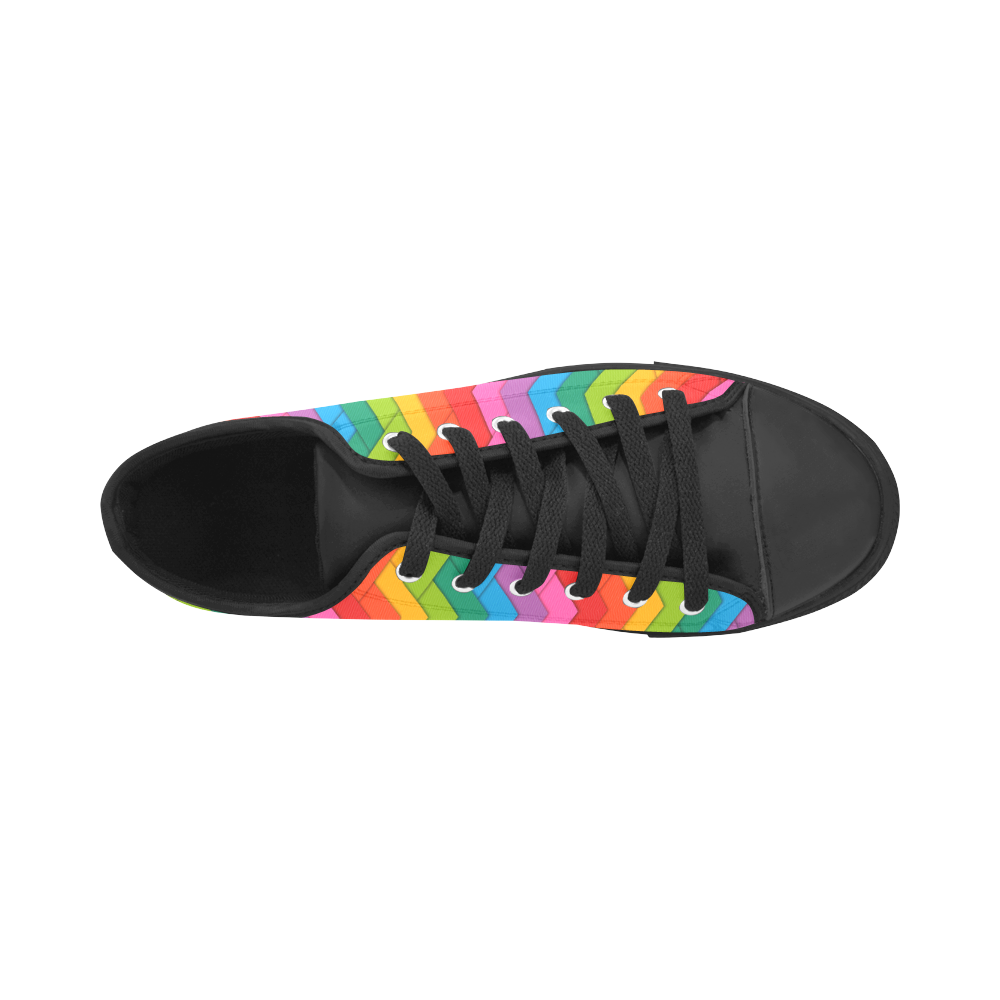 Woven Rainbow Aquila Microfiber Leather Women's Shoes/Large Size (Model 031)