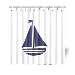 Sailboat Shower Curtain 69"x70"