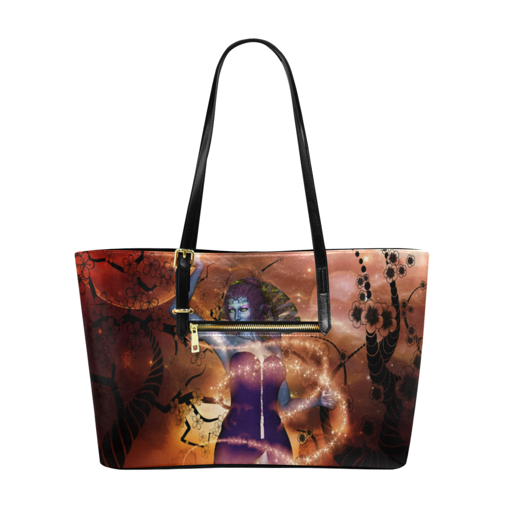 The dark fairy with light effects Euramerican Tote Bag/Large (Model 1656)