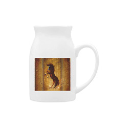 Awesome horse, vintage background Milk Cup (Large) 450ml