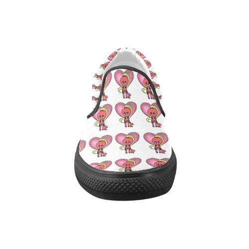Lady Deadpool Women's Unusual Slip-on Canvas Shoes (Model 019)