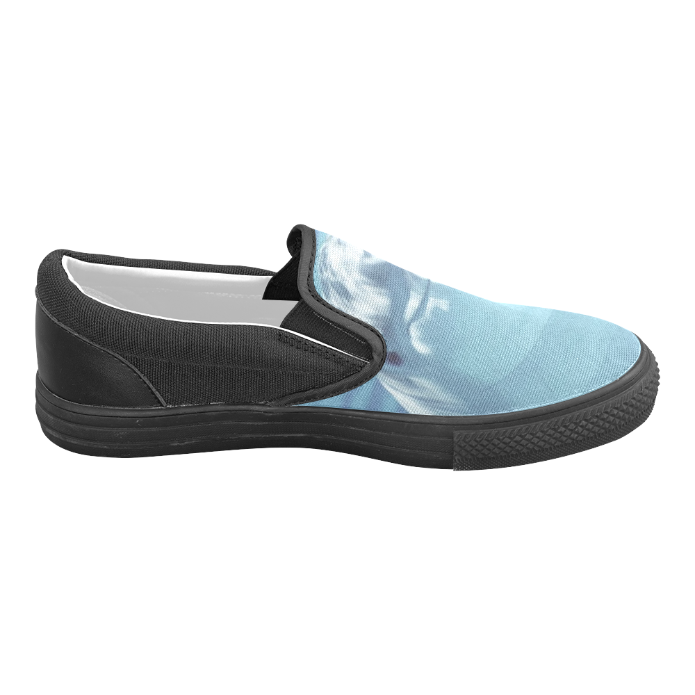cute dolphin by JamColors Slip-on Canvas Shoes for Men/Large Size (Model 019)