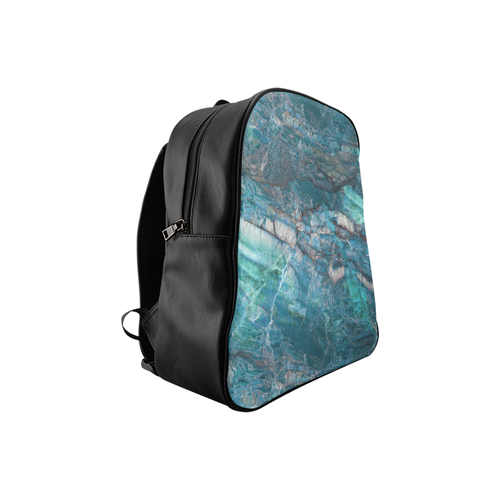 Marble - siena turchese School Backpack (Model 1601)(Small)