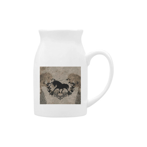 Black horse silohuette Milk Cup (Large) 450ml
