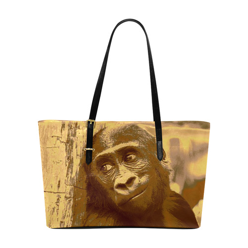 smiling gorilla baby  by JamColors Euramerican Tote Bag/Large (Model 1656)