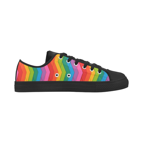 Woven Rainbow Aquila Microfiber Leather Women's Shoes (Model 031)