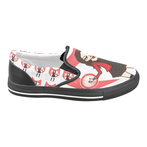 Scaelet Witch Women's Unusual Slip-on Canvas Shoes (Model 019)