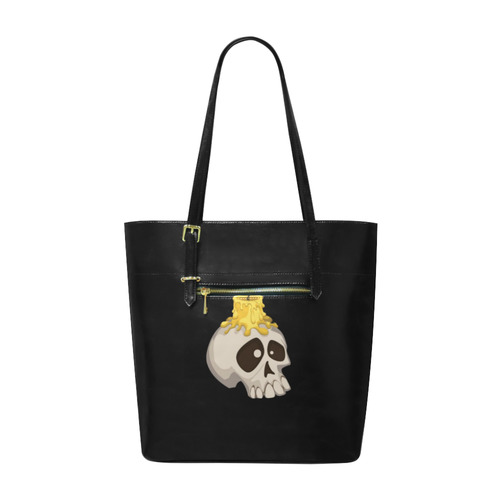 halloween - skull with candle Euramerican Tote Bag/Small (Model 1655)