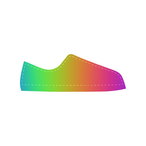 Love the Rainbow Canvas Women's Shoes/Large Size (Model 018)