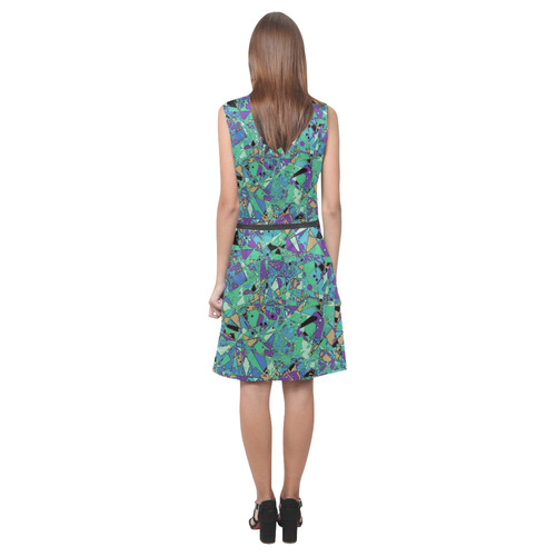 psycho-pop-fun 03C by JamColors Eos Women's Sleeveless Dress (Model D01)