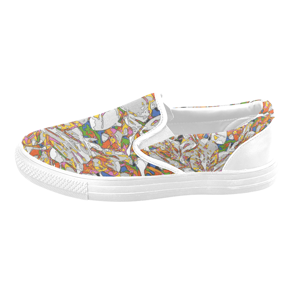 psycho-pop-fun 02C by JamColors Slip-on Canvas Shoes for Men/Large Size (Model 019)