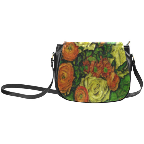 Bouquet of Flowers Classic Saddle Bag/Small (Model 1648)