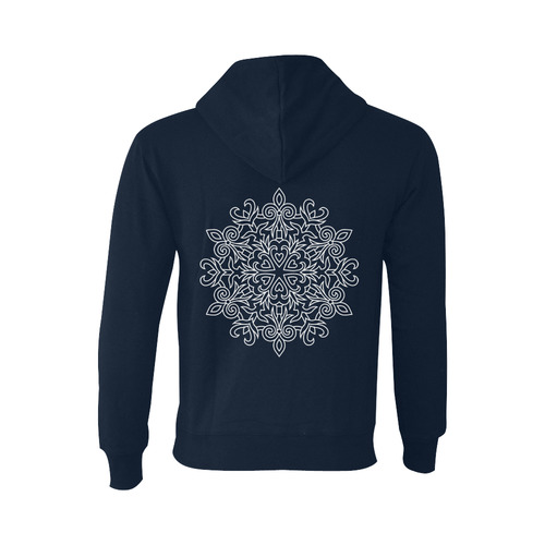 Symbol Ornaments Lily Heart Mandala White Oceanus Hoodie Sweatshirt (NEW) (Model H03)