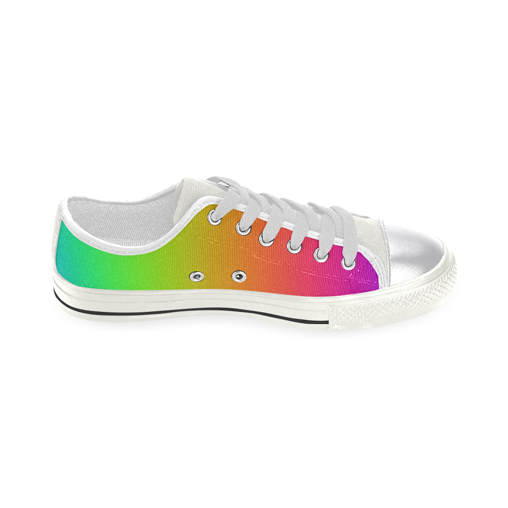 Love the Rainbow Canvas Women's Shoes/Large Size (Model 018)