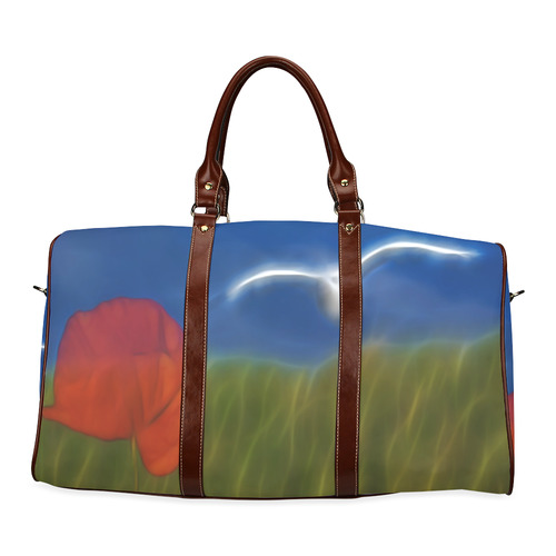 Wonderful Summer Dreaming with Poppy and Seagull Waterproof Travel Bag/Small (Model 1639)