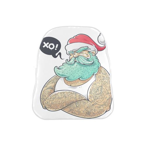 Hipster Santa Claus, Christmas School Backpack (Model 1601)(Small)