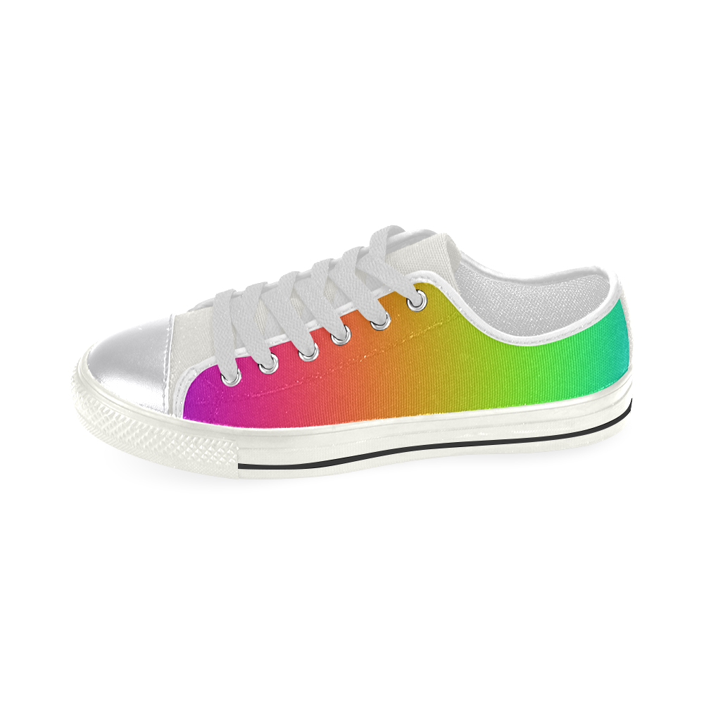 Love the Rainbow Canvas Women's Shoes/Large Size (Model 018)