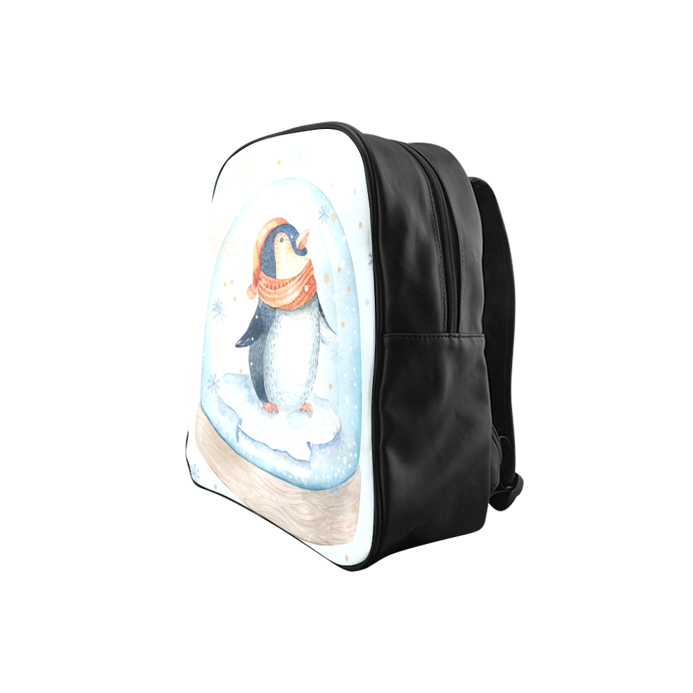 cute penguin, christmas School Backpack (Model 1601)(Small)