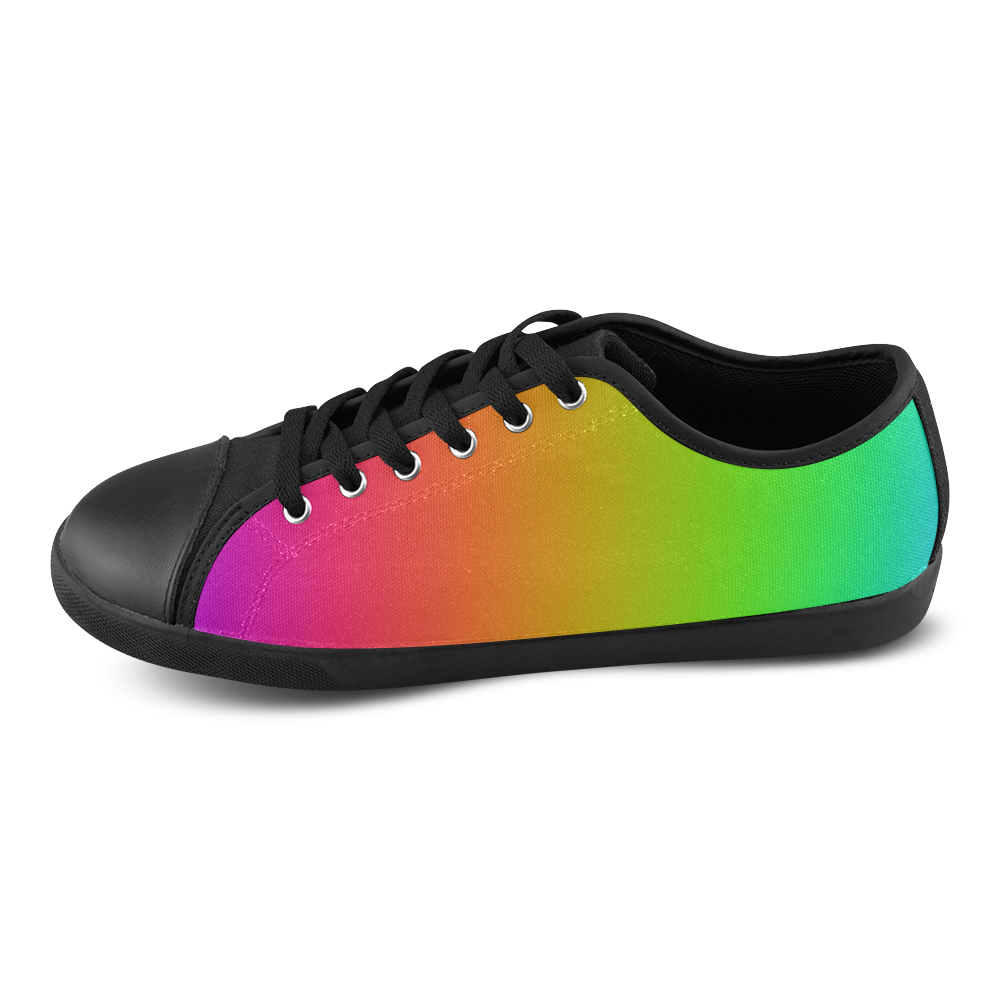 Love the Rainbow Canvas Shoes for Women/Large Size (Model 016)