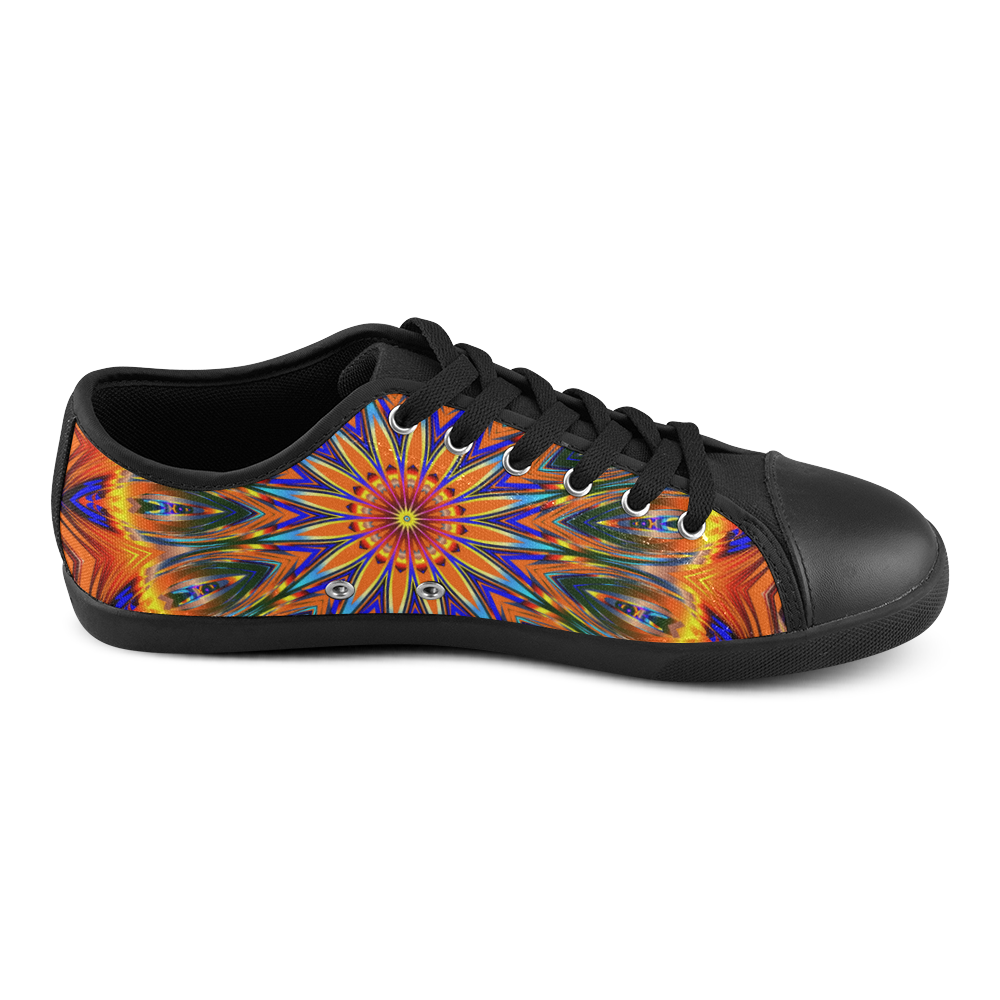 Love Power Mandala Canvas Shoes for Women/Large Size (Model 016)