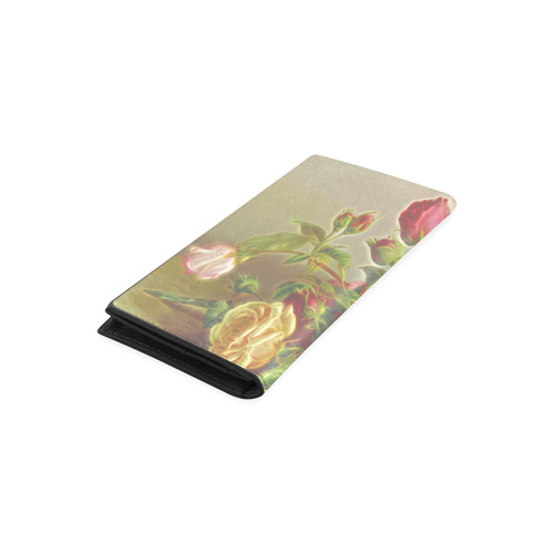 Beautiful Awesome Vintage Roses Women's Leather Wallet (Model 1611)