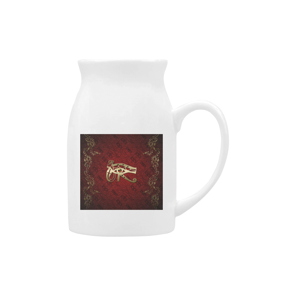 The all seeing eye in gold and red Milk Cup (Large) 450ml