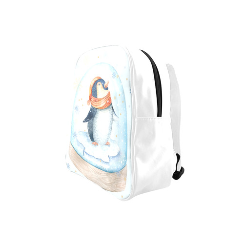 cute penguin, christmas School Backpack (Model 1601)(Small)