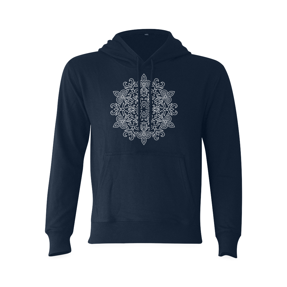 Symbol Ornaments Lily Heart Mandala White Oceanus Hoodie Sweatshirt (NEW) (Model H03)