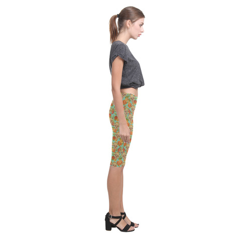 sugar skull pattern Hestia Cropped Leggings (Model L03)