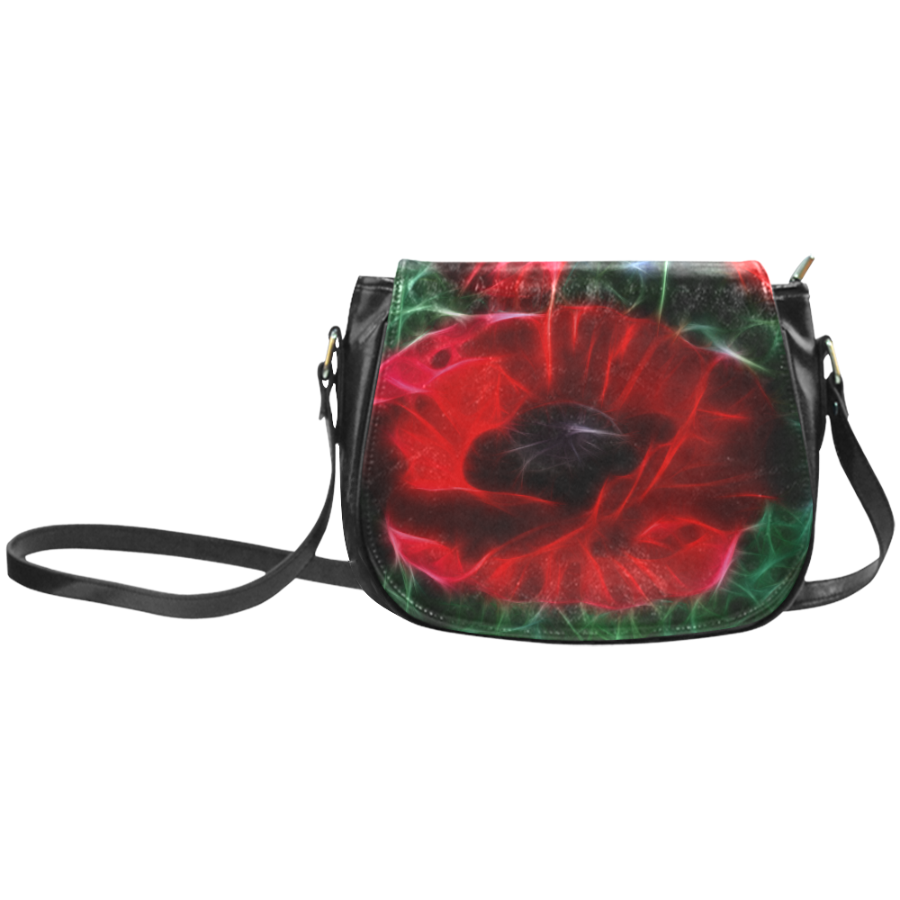Wonderful Poppies In Summertime Classic Saddle Bag/Small (Model 1648)