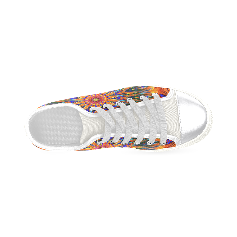 Love Power Mandala Canvas Women's Shoes/Large Size (Model 018)