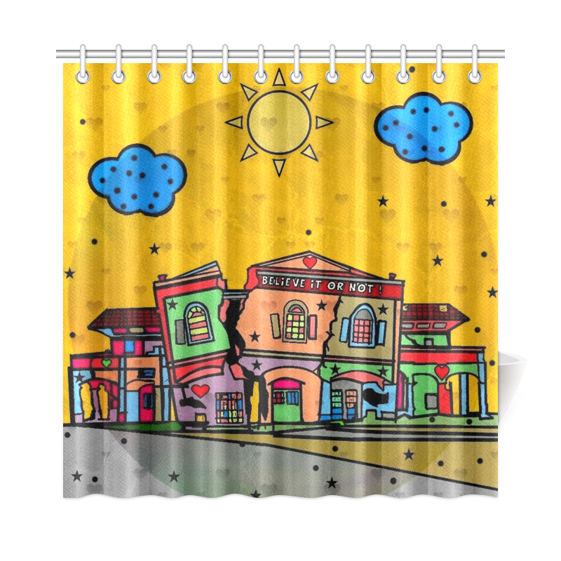 Believe or it not building branson by Nico Bielow Shower Curtain 72"x72"