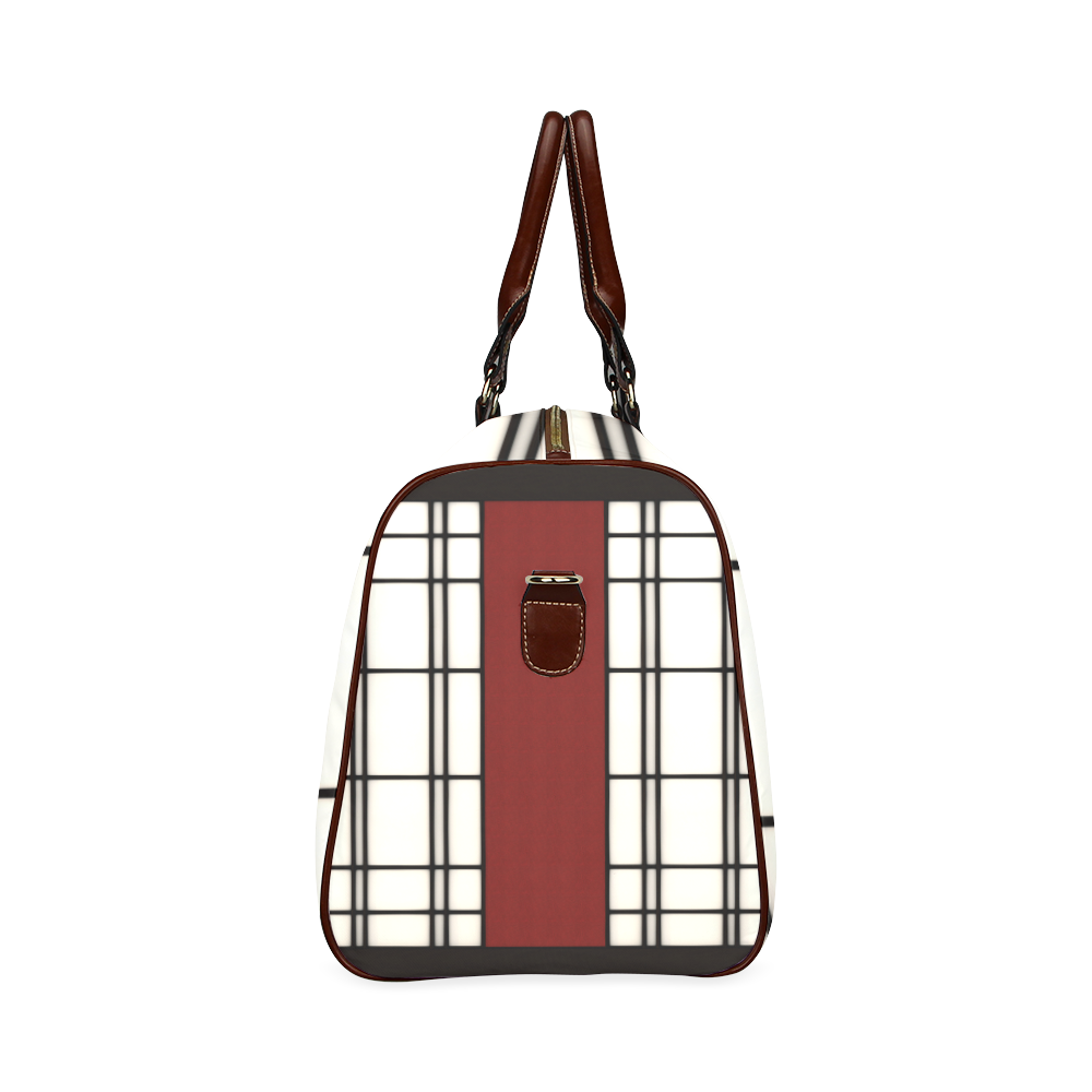 Shoji - red Waterproof Travel Bag/Small (Model 1639)
