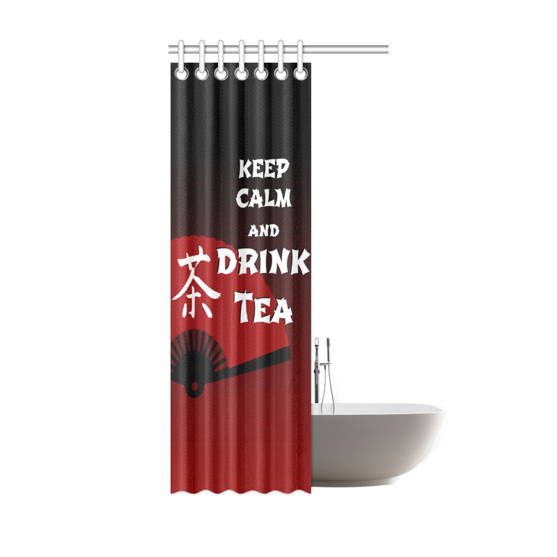 keep calm drink tea - asia edition Shower Curtain 36"x72"
