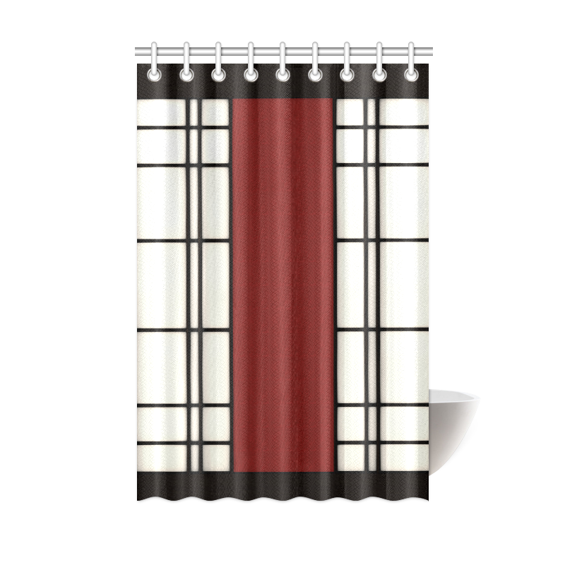 Shoji - red Shower Curtain 48"x72"