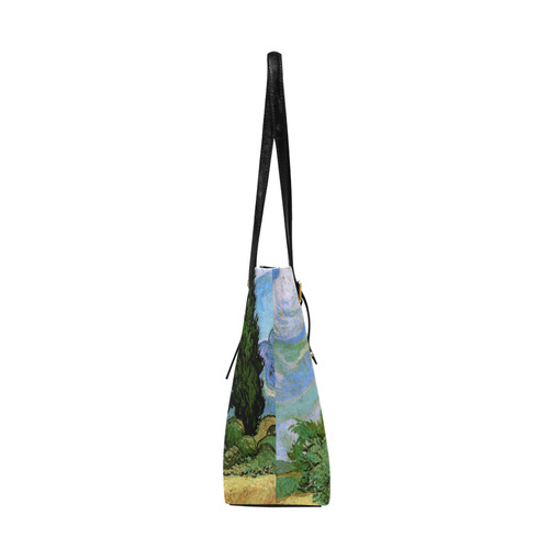 Van Gogh Wheat Field Cypresses Nature Landscape Euramerican Tote Bag/Large (Model 1656)