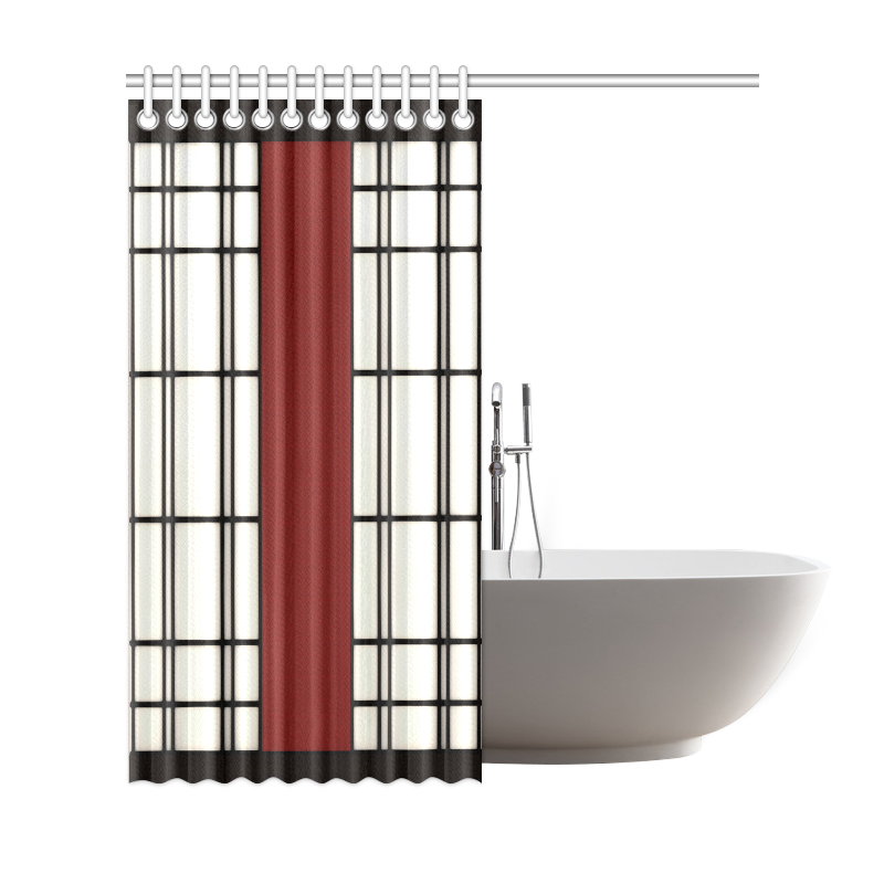 Shoji - Red Shower Curtain 69"x72"