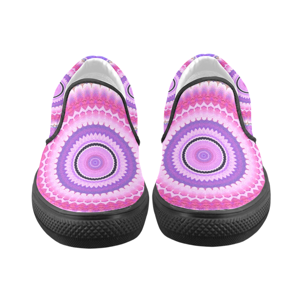Freshness Energy Mandala Women's Unusual Slip-on Canvas Shoes (Model 019)
