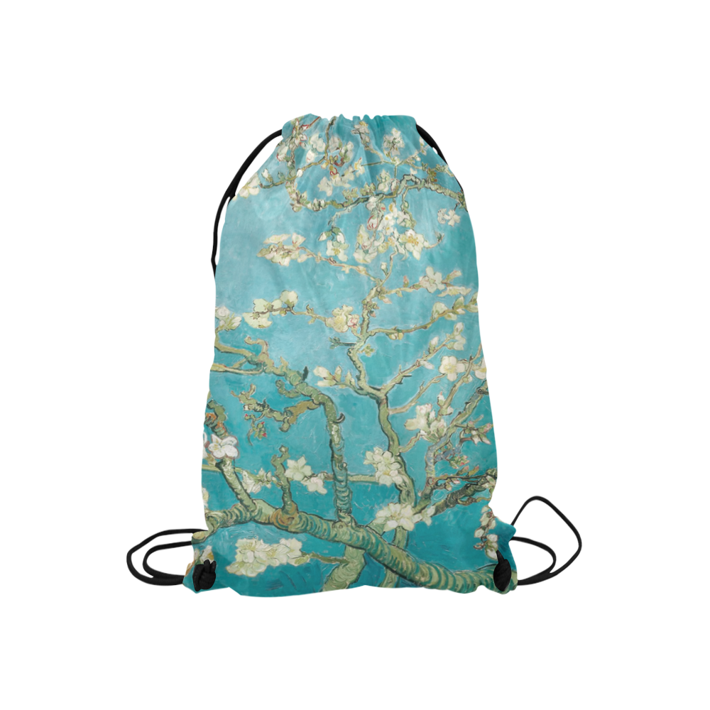 Van Gogh Almond Blossoms Small Drawstring Bag Model 1604 (Twin Sides) 11"(W) * 17.7"(H)