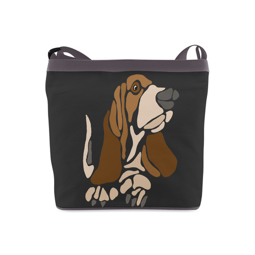 Funny Basset Hound Dog Art Crossbody Bags (Model 1613)