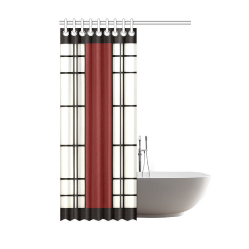 Shoji - red Shower Curtain 48"x72"