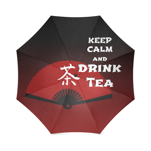 keep calm drink tea - asia edition Foldable Umbrella (Model U01)