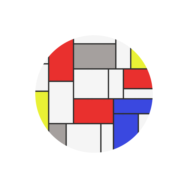 Mondrian style Round Mousepad