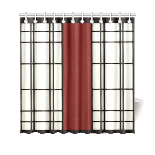 Shoji - red Shower Curtain 69"x70"