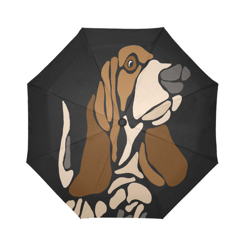 Funny Basset Hound Dog Art Auto-Foldable Umbrella (Model U04)