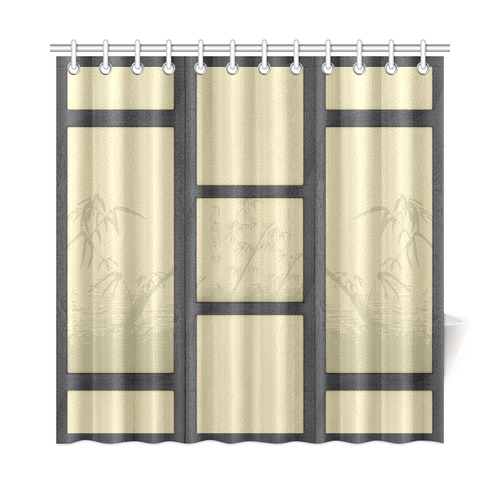 Tatami Bamboo Shower Curtain 72 X72, Bamboo Shower Curtains