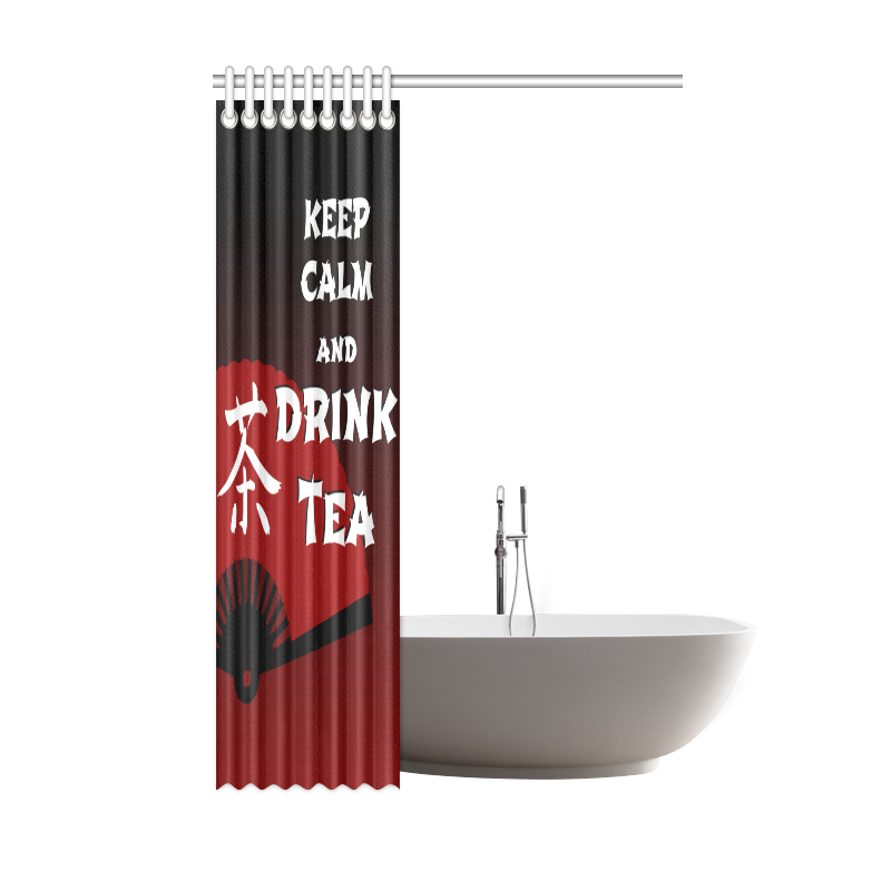 keep calm drink tea - asia edition Shower Curtain 48"x72"