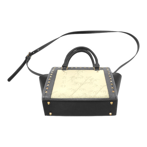 Tatami - Bamboo Rivet Shoulder Handbag (Model 1645)